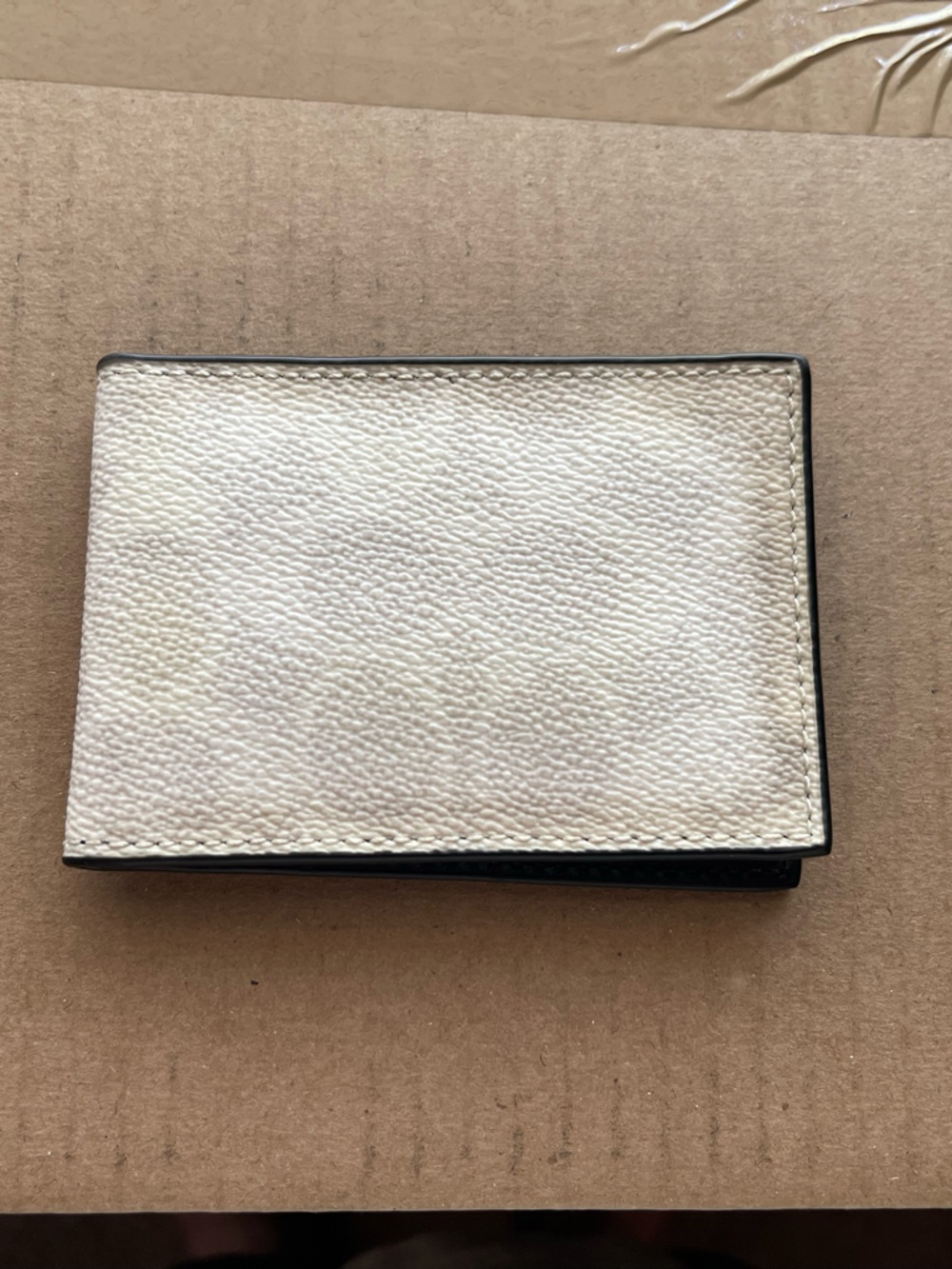 Coach White and Black Bi-Fold Wallet